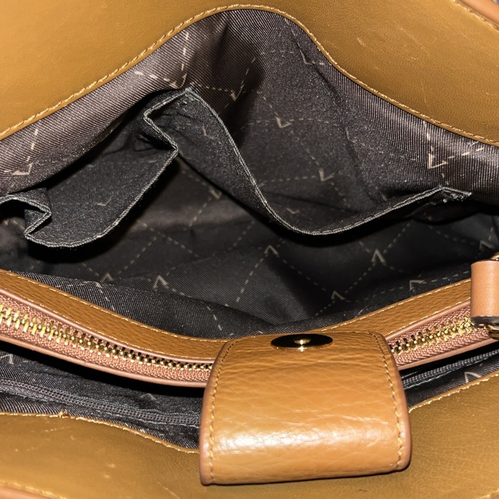 Vince Camuto Brown Leather Satchel with Shoulder Strap - Picture 10 of 10